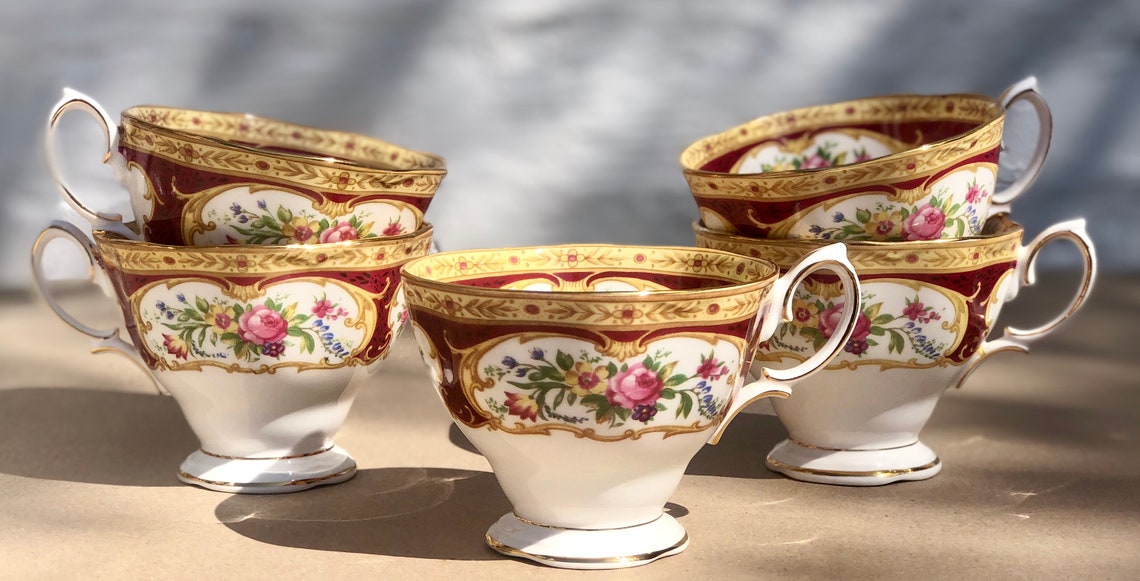 ROYAL ALBERT ' Lady Hamilton ' Tea Set & Tableware Etsy