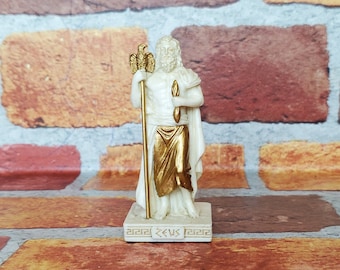 Vintage Zeus Figurine - Miniature Greek God Zeus Altar Statue