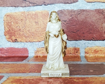 Vintage Hestia Figurine - Miniature Greek Goddess Hestia Altar Statue