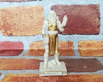 Vintage Hephaestus Figurine - Miniature Greek God Hephaestus Altar Statue