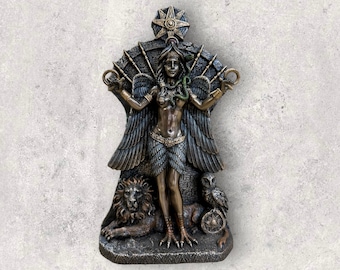 Vintage Inanna / Ishtar Statue - Mesopotamian Goddess of Love, Beauty, Sex, War, Justice, & Political Power