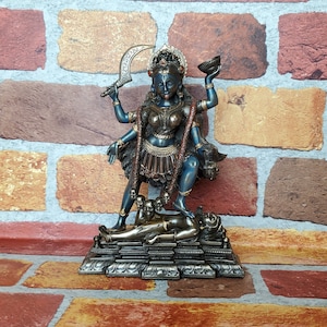 Vintage Kali Statue - Hindu Goddess of Death & Time Kali