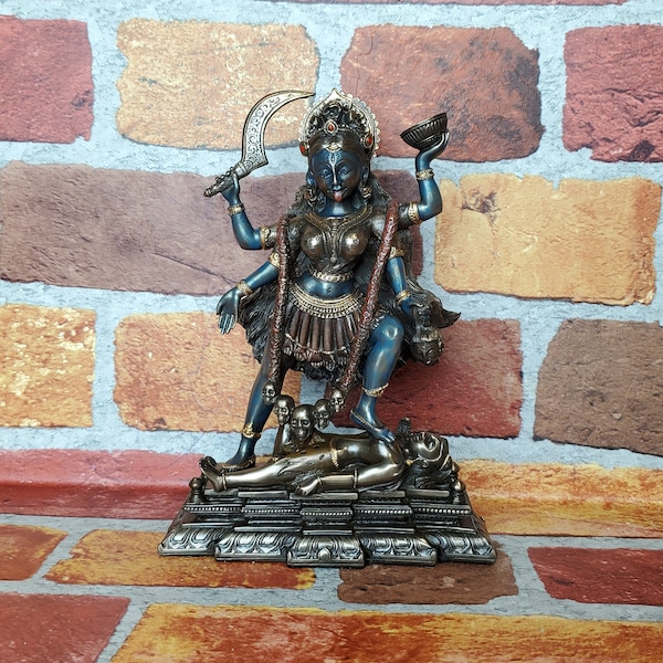 Vintage Kali Statue - Hindu Goddess of Death & Time Kali