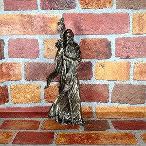 Vintage Merlin Statue - Cold Cast Bronze - Merlin the Wizard