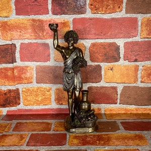 Vintage Dionysus Statue - Greek God Dionysus with Grapes