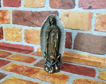 Vintage Lady of Guadalupe Statue - Christian Home Decor Confirmation Gift Baptism