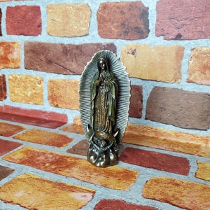 Statue vintage de la Dame de Guadalupe - Décoration d'intérieur chrétienne Confirmation Cadeau Baptême