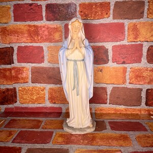 Vintage Virgin Mary Statue - Blessed Mother Mary - Christian Home Decor Confirmation Gift Baptism