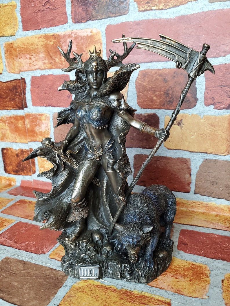 Vintage Hel Statue Norse Goddess of the Underworld & the Etsy