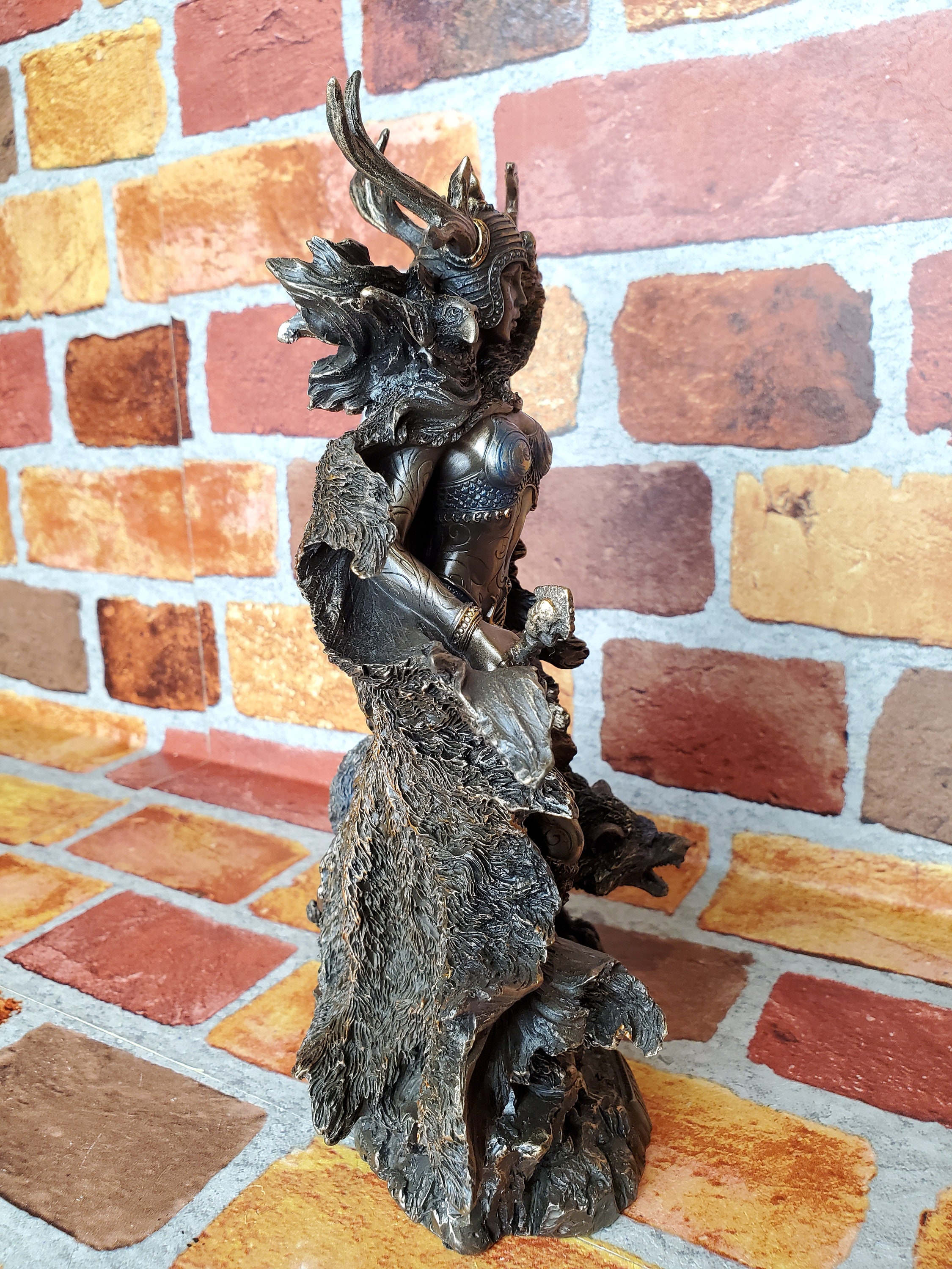 Vintage Hel Statue Norse Goddess of the Underworld & the Etsy