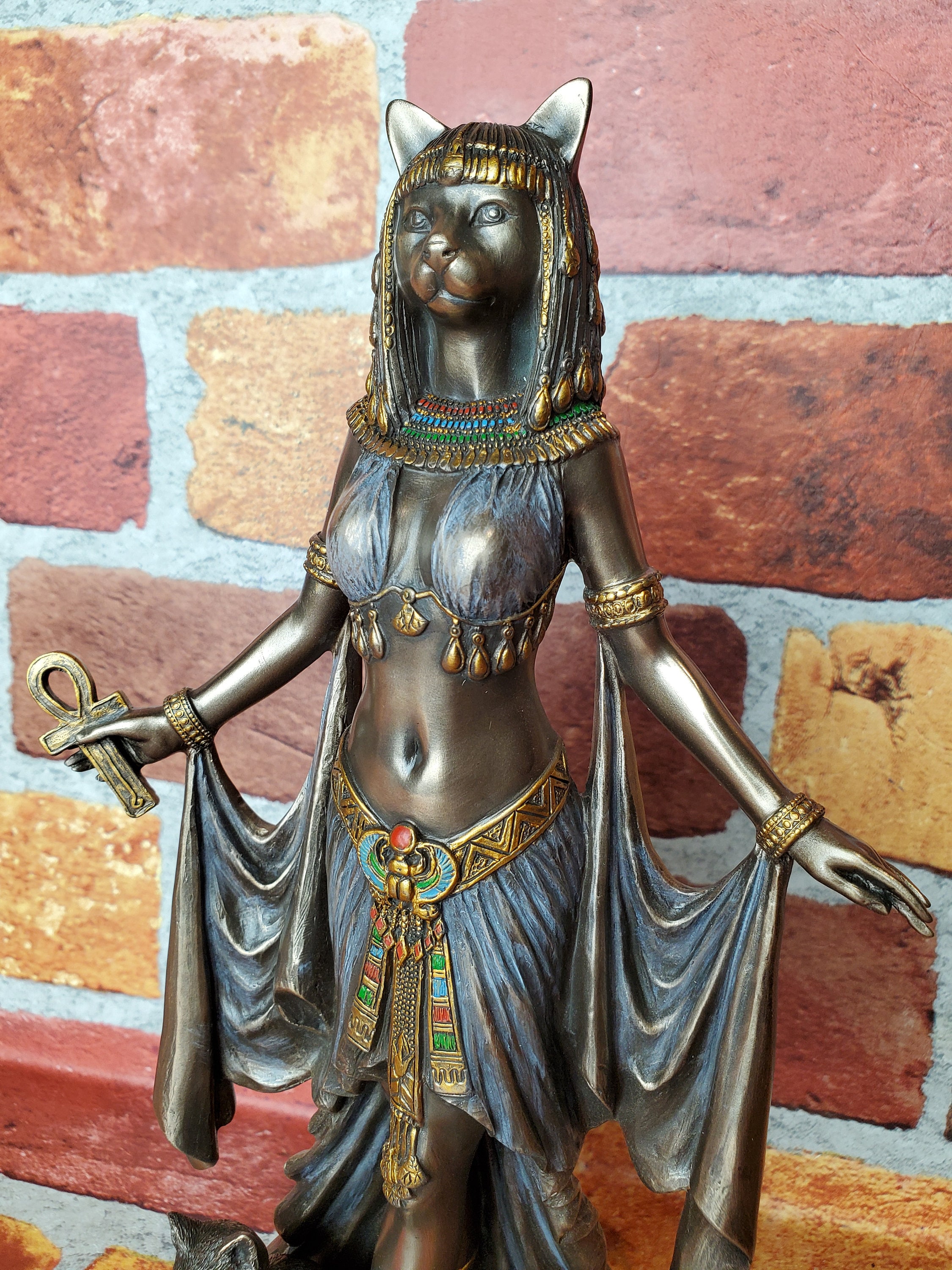 Vintage Bastet Statue - Egyptian Cat Goddess Bast - Etsy