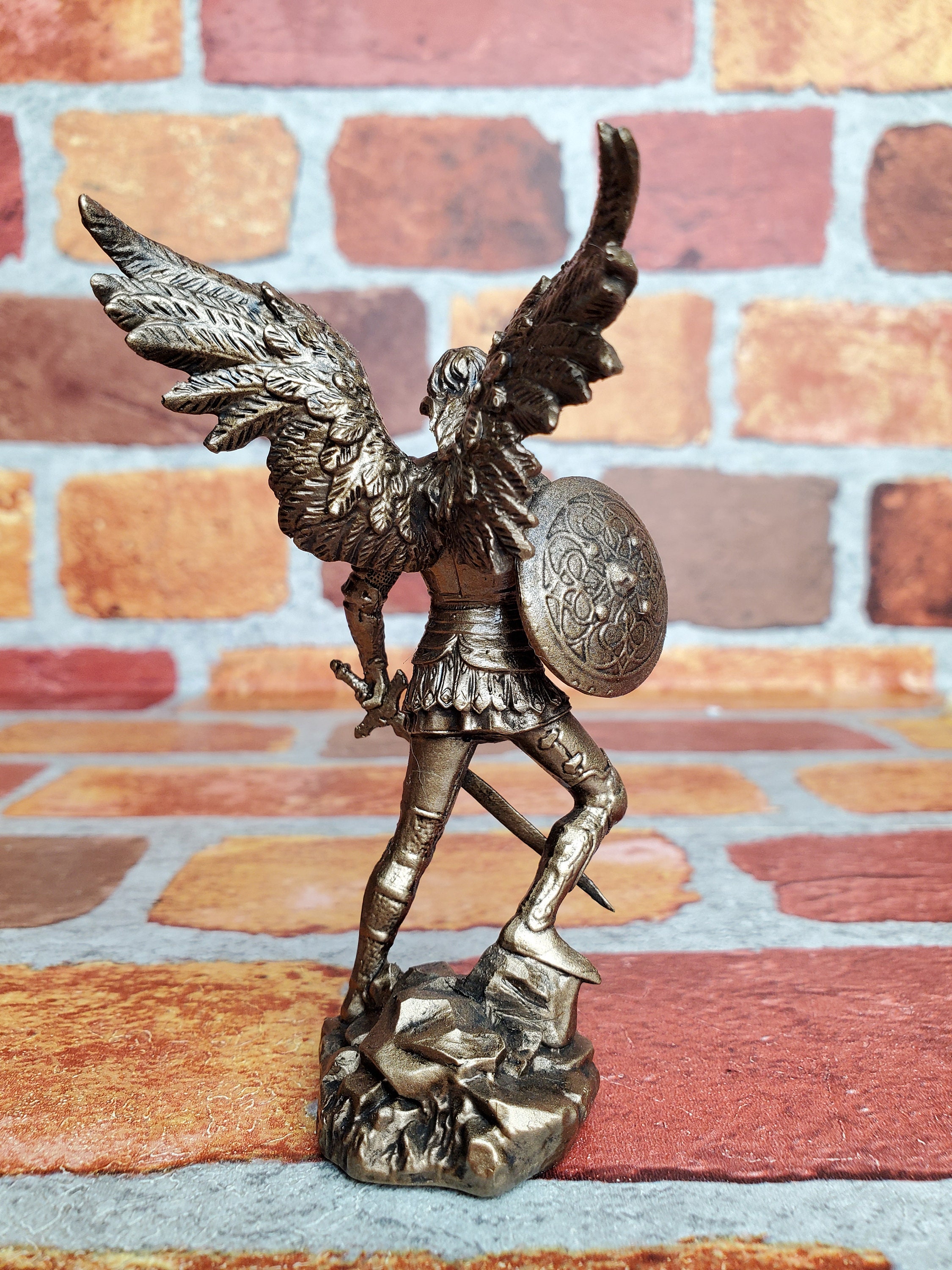 Vintage St. Michael Archangel Mini Statue Saint Michael | Etsy