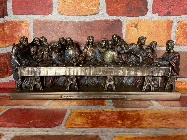Vintage Last Supper Statue - Jesus and the Disciples - Leonardo Da ...