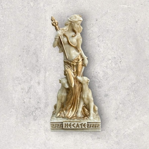 Vintage Hecate Figurine - Miniature Greek Goddess Hecate Altar Statue