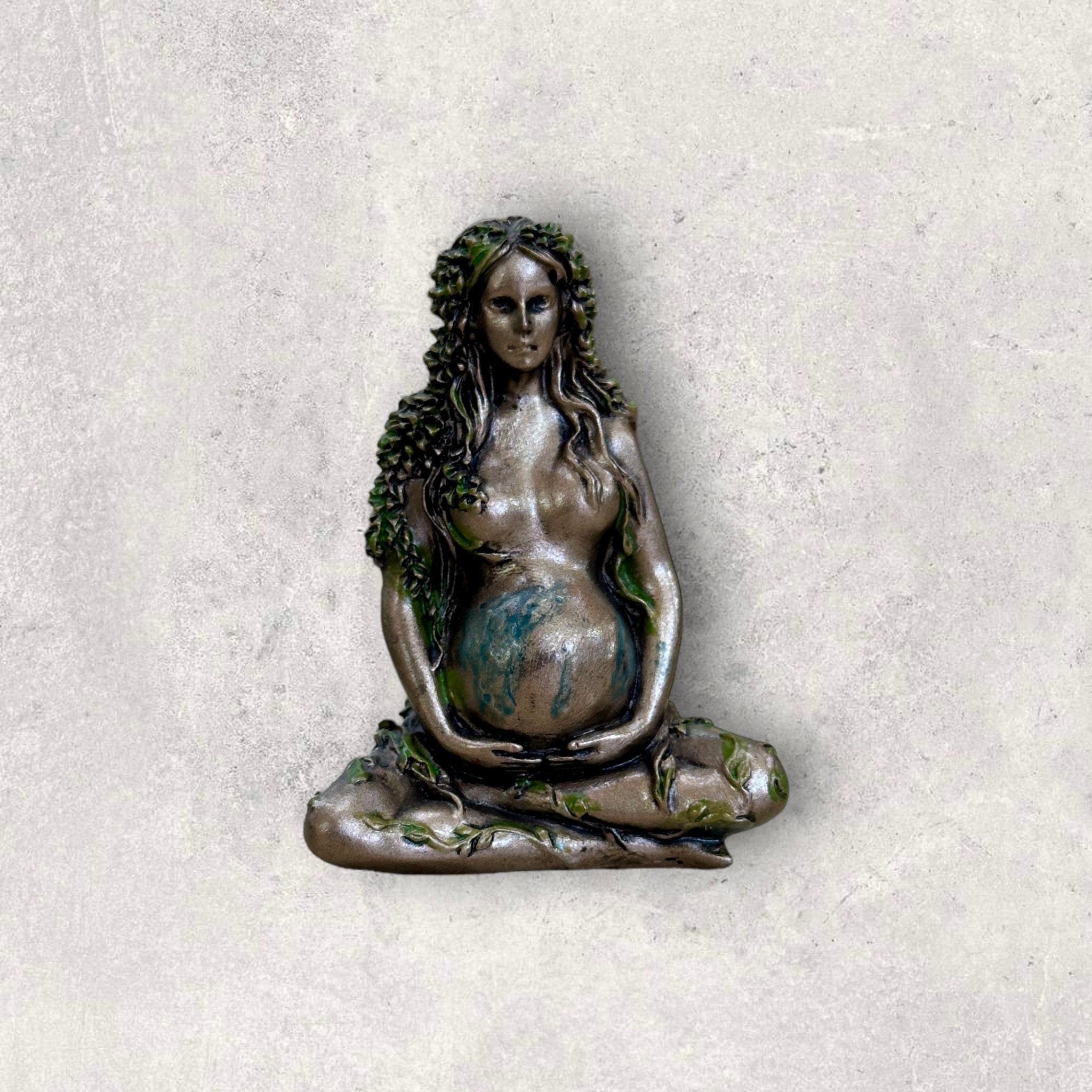 Vintage Gaia Mini Statue - Mother Gaia Earth Goddess