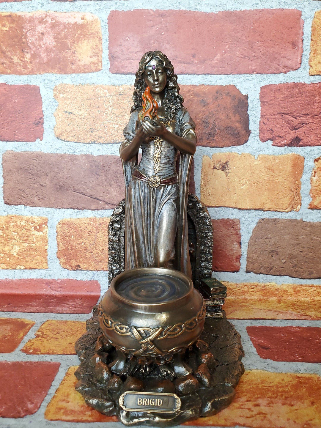 Vintage Goddess Brigid Statue - Celtic Goddess Brigit Brig