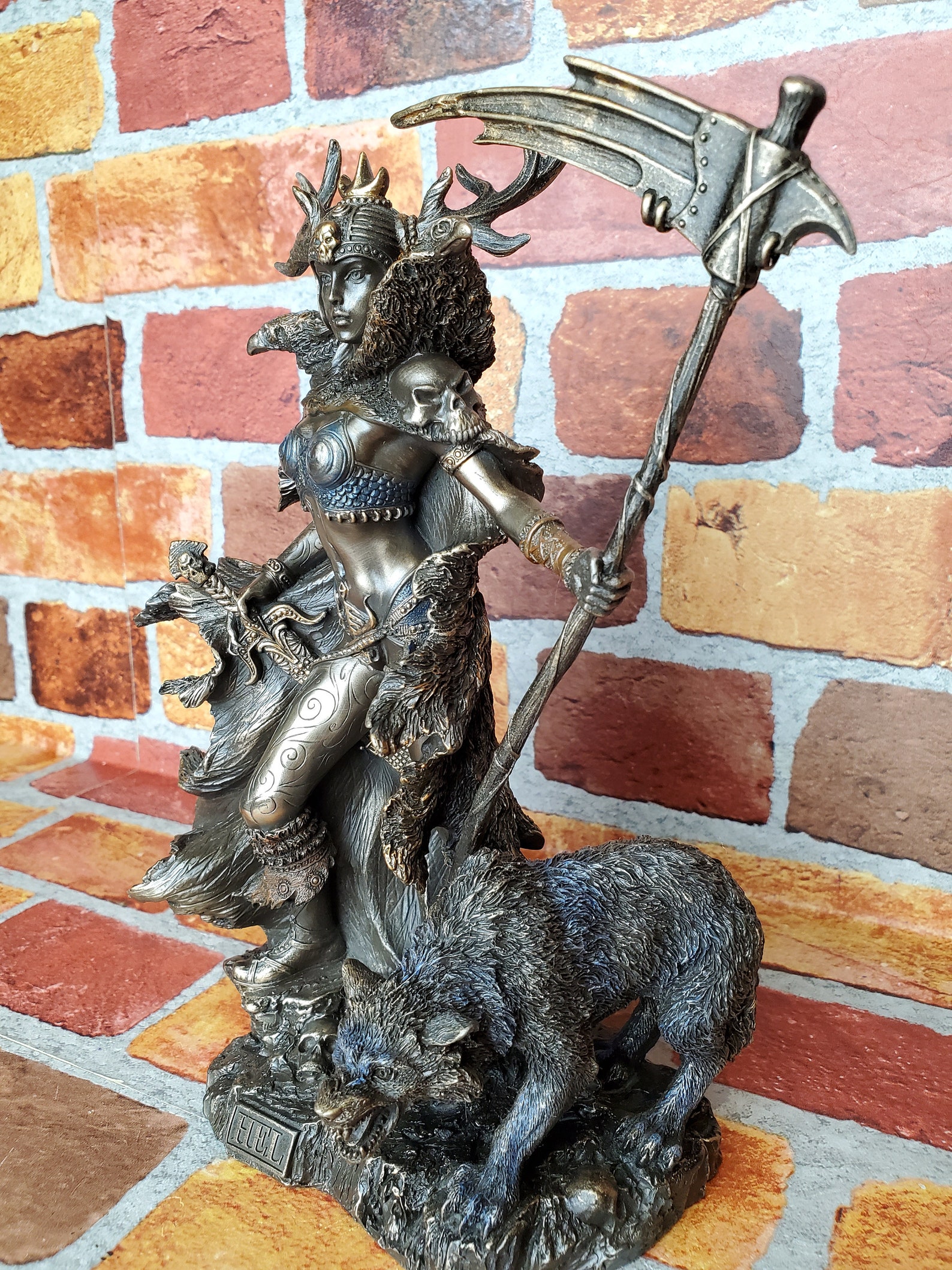 Vintage Hel Statue Norse Goddess of the Underworld & the Etsy