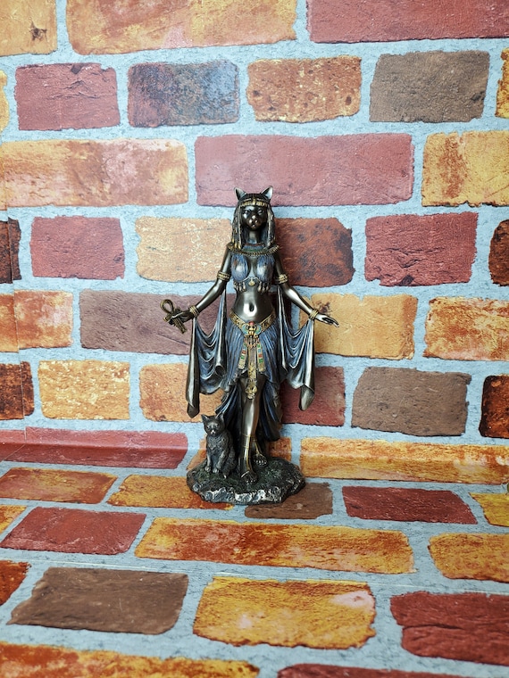 Vintage Bastet Statue - Egyptian Cat Goddess Bast - Etsy