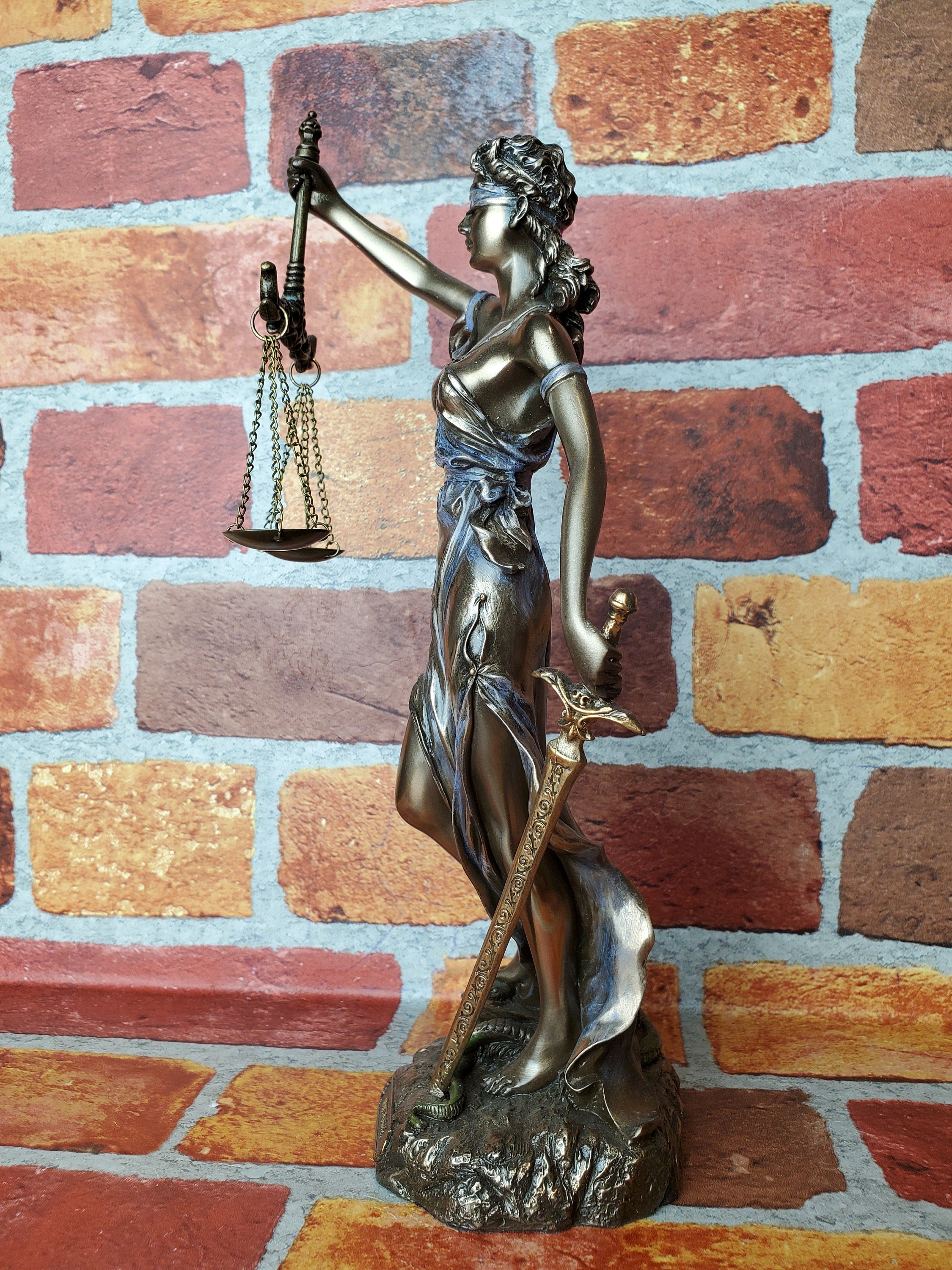 Vintage Lady Justice Statue Lady Justice With Sword and Etsy Australia