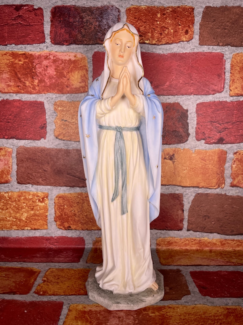 Vintage Virgin Mary Statue Blessed Mother Mary Christian - Etsy Australia