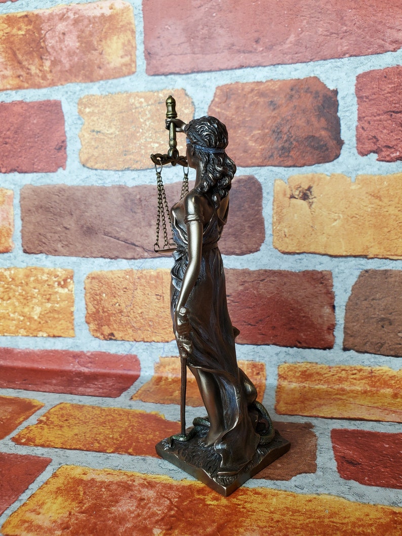 Vintage Lady Justice Statue Lady Justice with Sword and Etsy