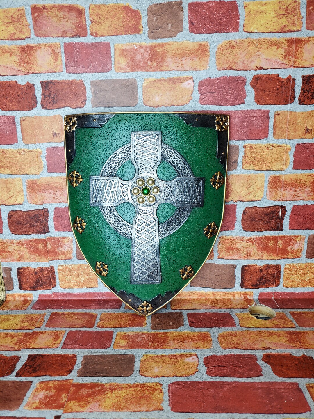 Vintage Celtic Cross Wall Shield - Full Sized Shield Wall Art Plaque - Etsy