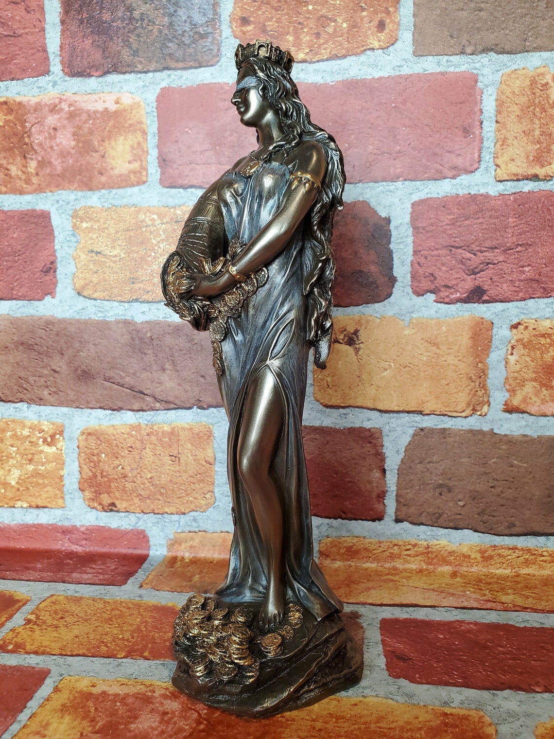 Vintage Fortuna Statue Roman Goddess of Fortune and Wealth Etsy