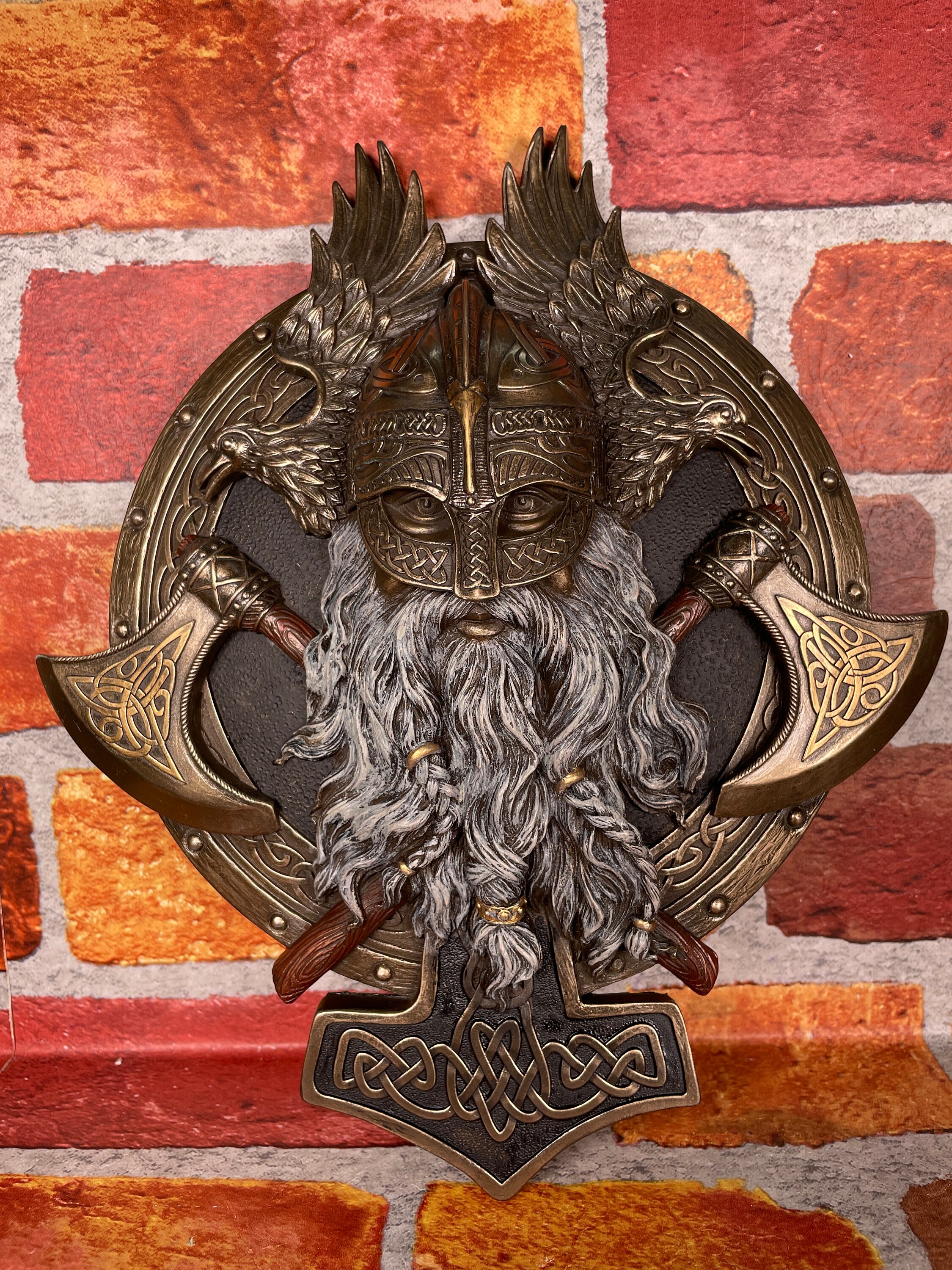 Vintage Viking Wall Plaque Powerful Norse Viking Wall Art Etsy