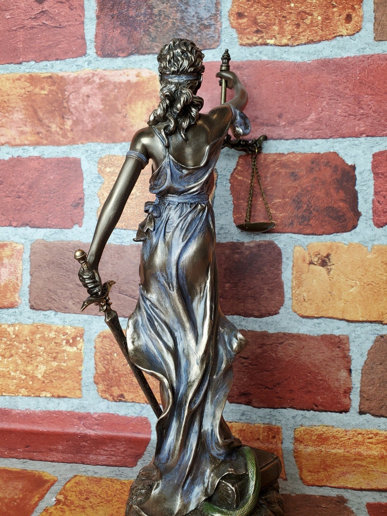 Vintage Lady Justice Statue Lady Justice with Sword and Etsy