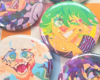 Danganronpa Buttons & Stickers