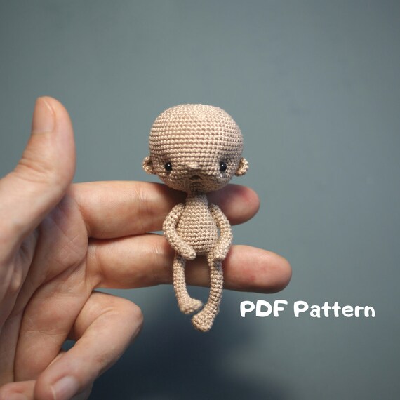PATTERN crochet BODY DOLL. Amigurumi crochet pattern for basic doll body.
