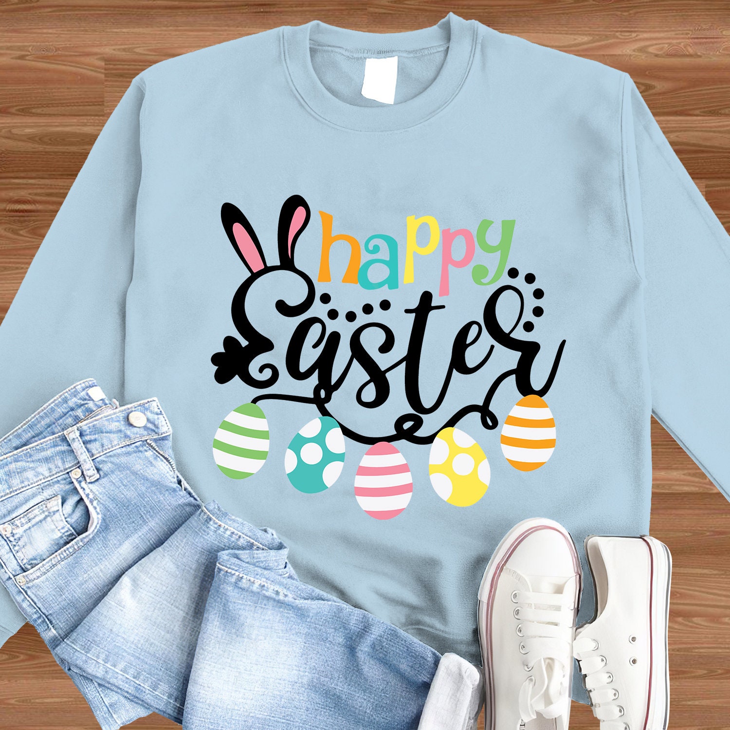 Happy Easter Easter Egg TShirt Hoodie Sweatshirt Long Etsy