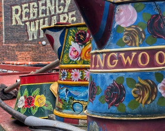 Gas Street Basin, Birmingham, Stampa fotografica del canale, Birmingham wall art, Canal art, Canalware, Rose, Narrowboat, Canal, Birmingham,