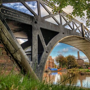 Canale di Coventry. Incrocio di Hawkesbury. Stampa fotografica. Regalo di Coventry. Regalo del Canale. Canale di Oxford. Ponte. Barca stretta.