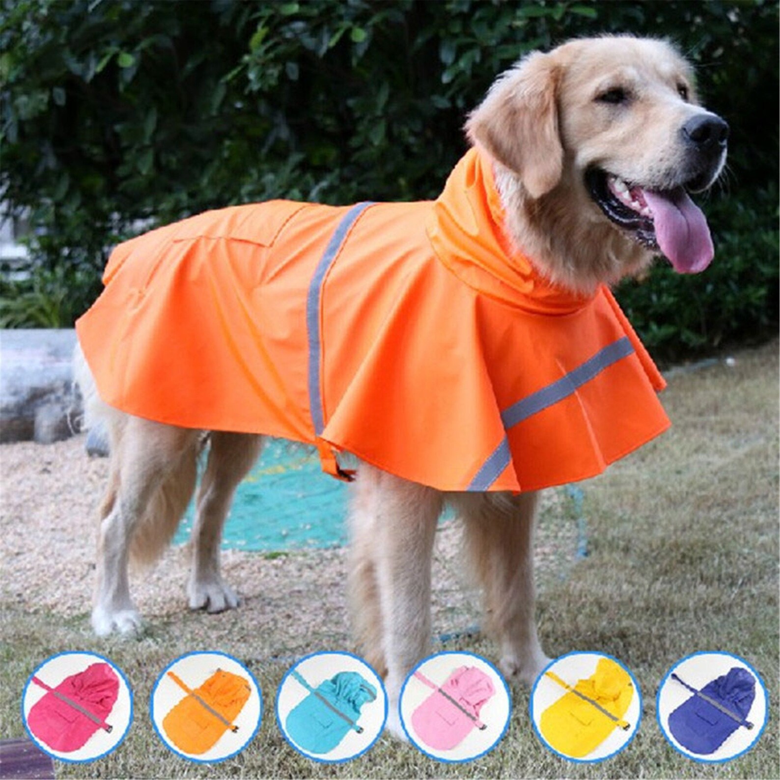 Large dog raincoat waterproof clothes for big dog coat costume Etsy