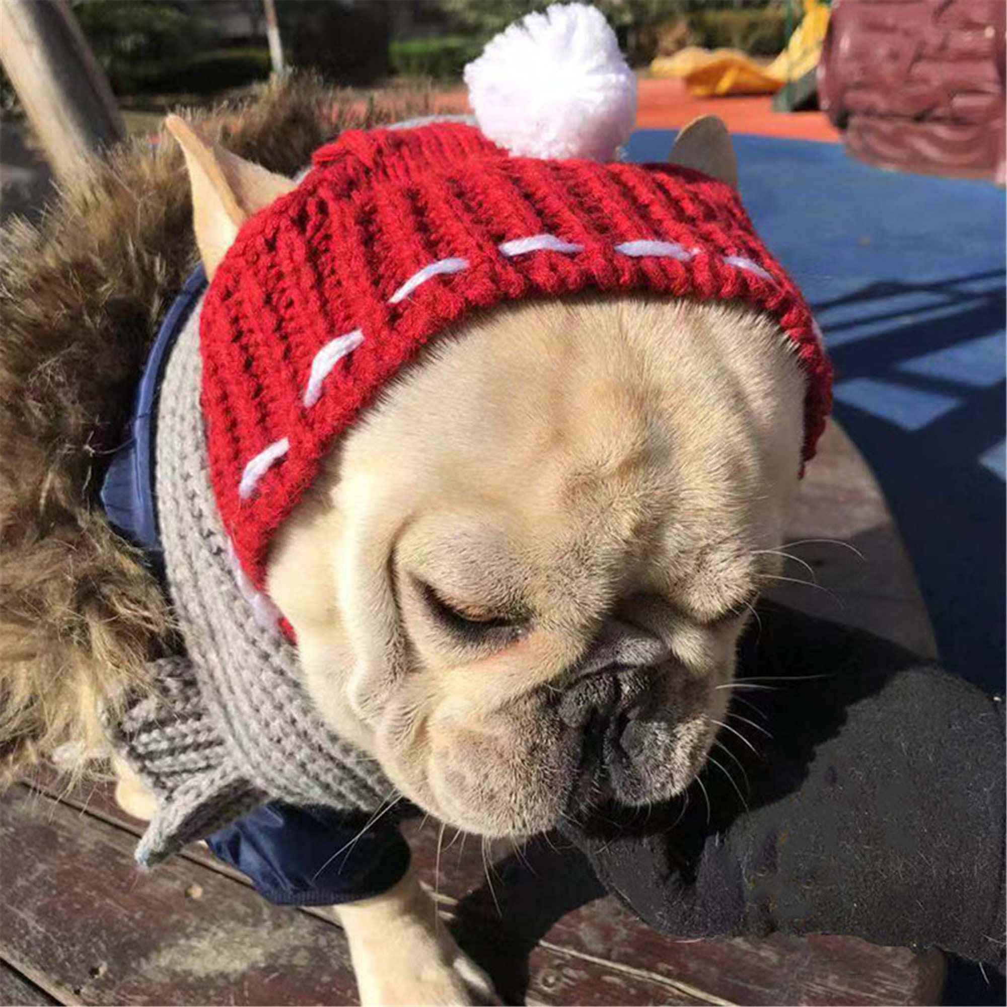 Winter Dog Cap Christmas Pet Hats Dog Accessories Woolen Puppy Etsy