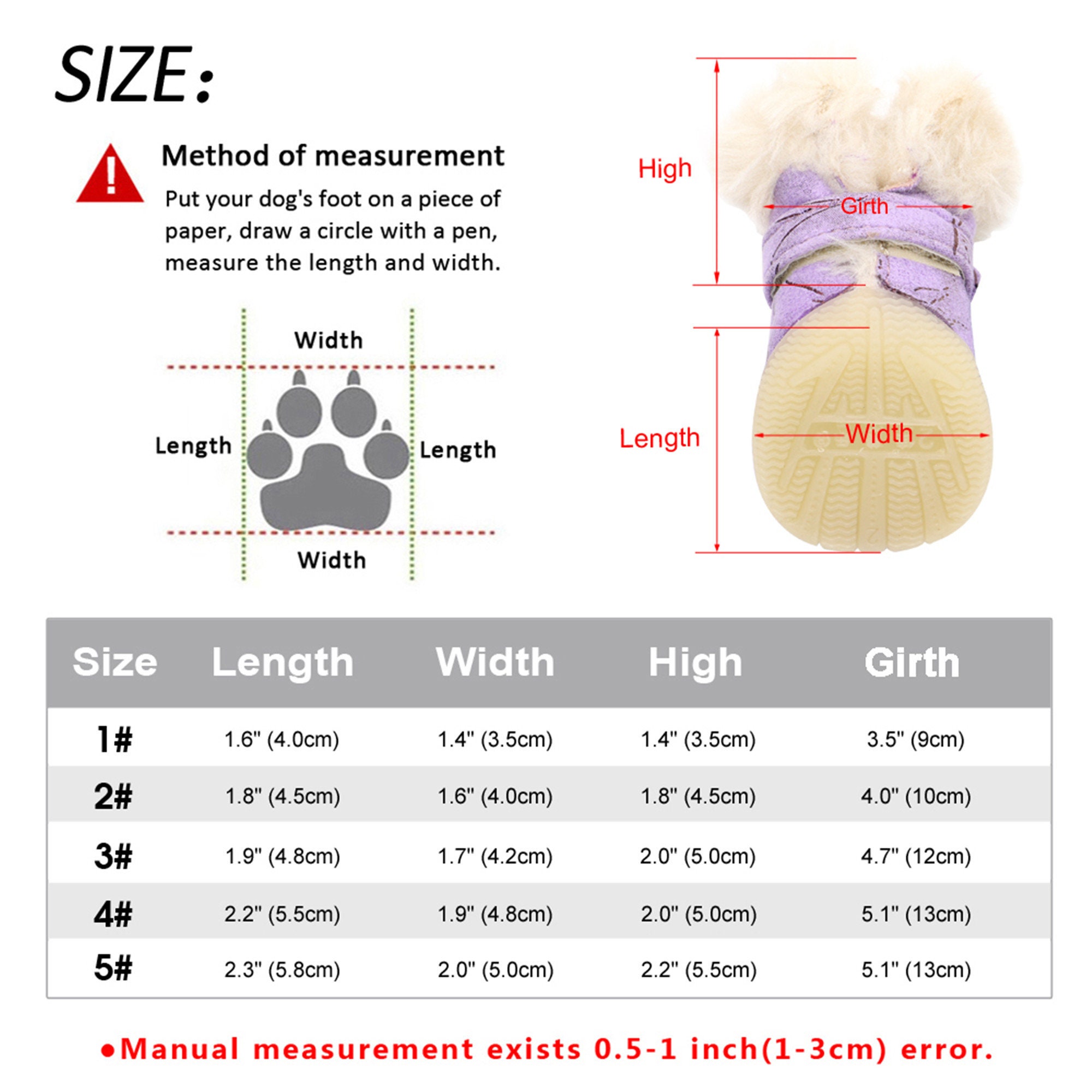 4pcs Warm Pet Dog Cat Shoes Anti-slip Dog Boots Socks Winter | Etsy