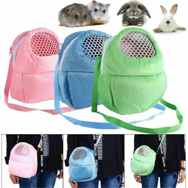 Small Pet Carrier Rabbit Cage Hamster Chinchilla Travel Warm Etsy
