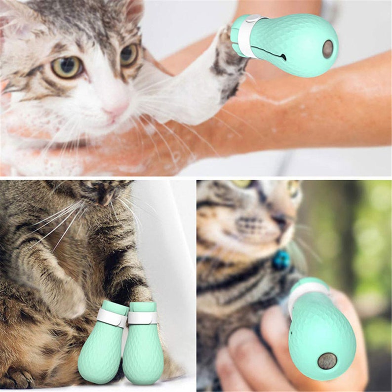 Adjustable Pet Cat Paw Protector for Bath Soft Silicone Etsy