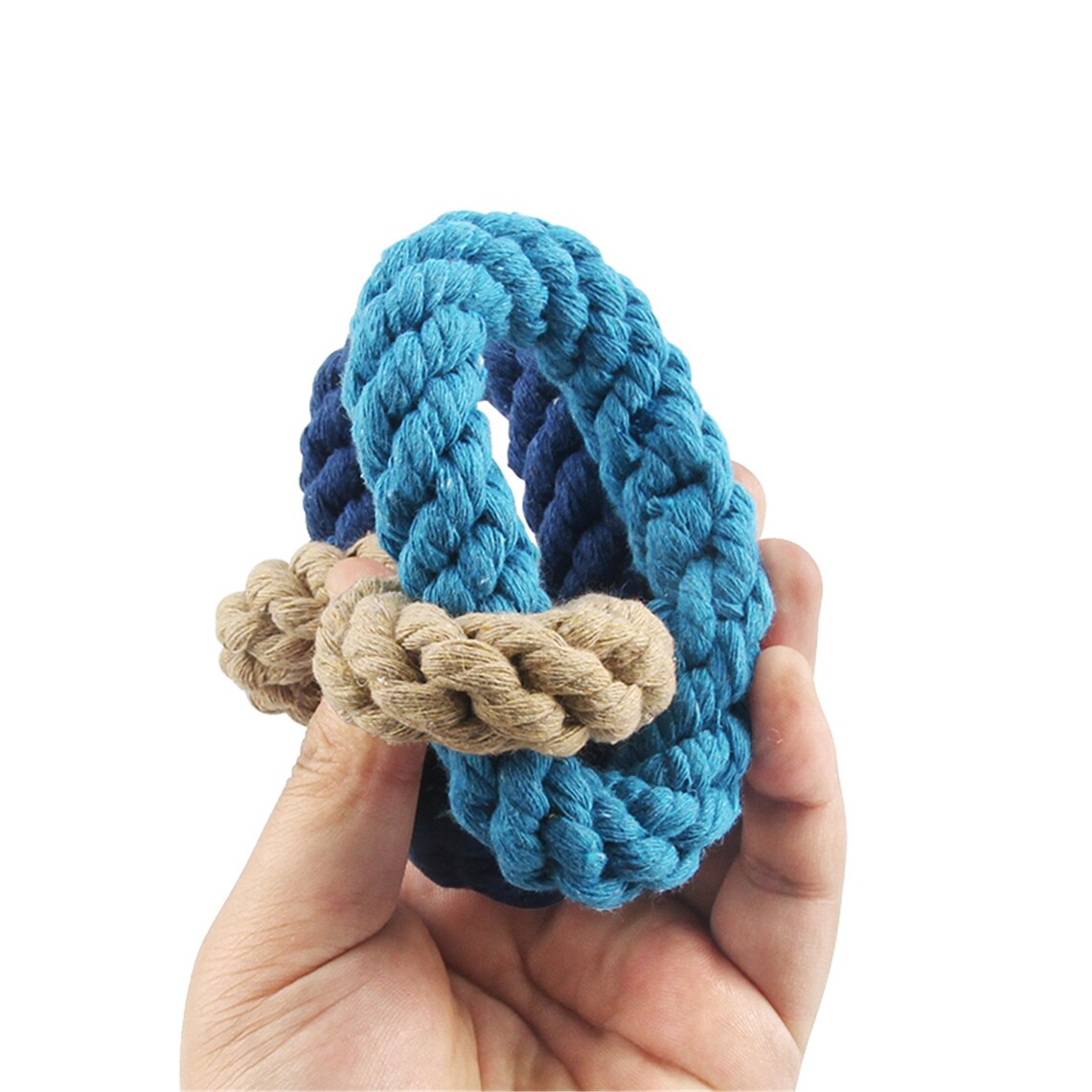 Small Dog Toy Rope Weave Knot Pet Toy Puppy Chew Clean Teeth Etsy