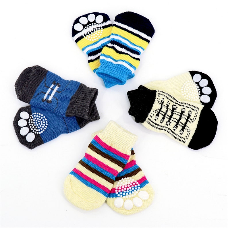 Cute Non slip Dog Socks Lovely Pet Puppy Knit Socks 4pcs Etsy