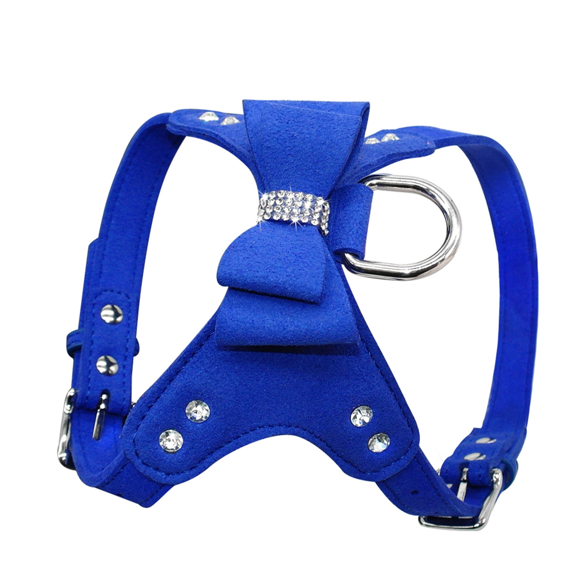 Small Dog Harness Leather Dogs Harness Bowknot No Pull Puppy Etsy