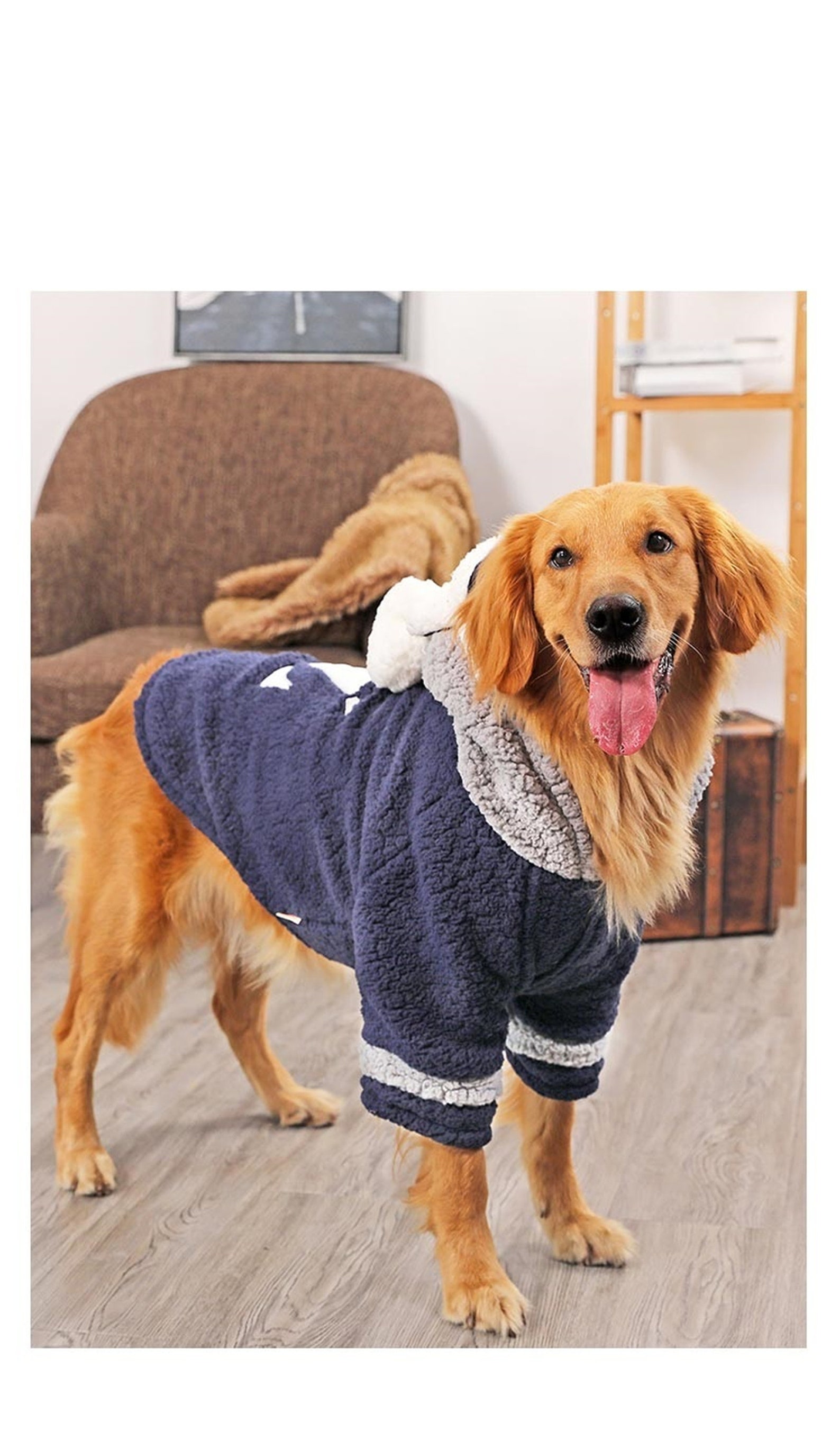 Warm Dog Coat Jacket Winter Husky Labrador Hood Coats Overalls Etsy