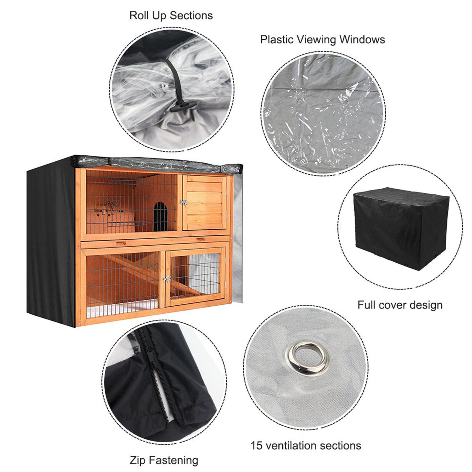 4FT Rabbit Hutch Cover Large Double Layer Pet Bunny Cage Etsy