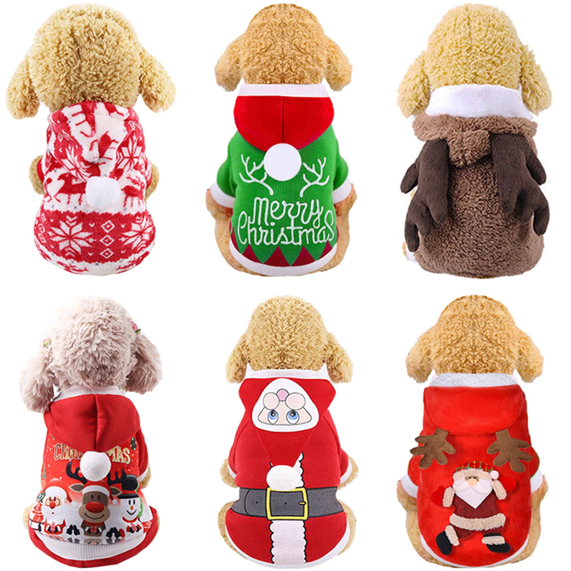 Christmas Dog Clothes for Small Dogs Hoodie Winter Warm Dog Etsy