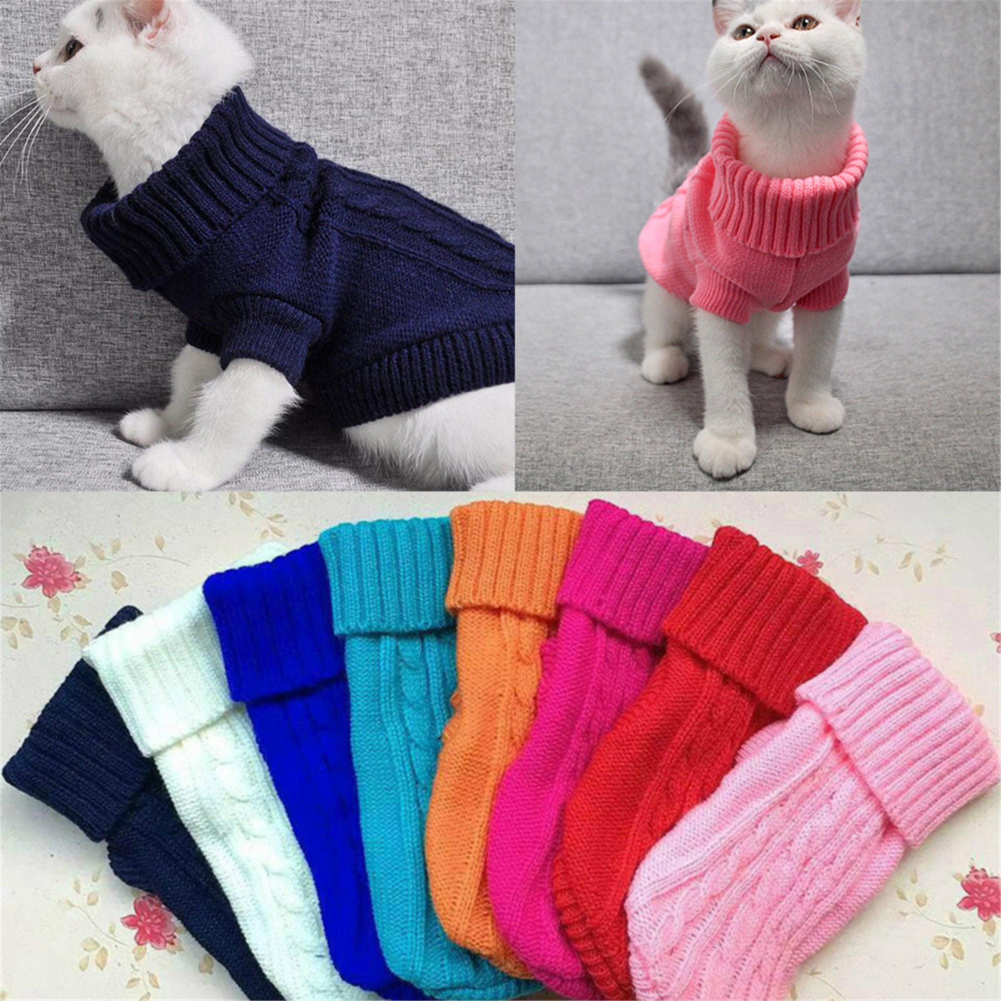 Christmas Pet Cat Clothes for Small Cats Sphynx Winter Warm Etsy UK