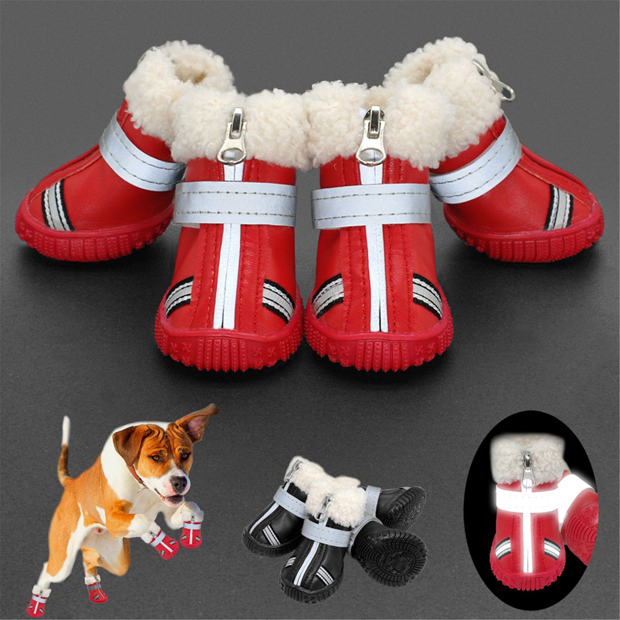 Dog Shoes Winter Cotton Anti Slip Dog Rain Snow Boots Etsy