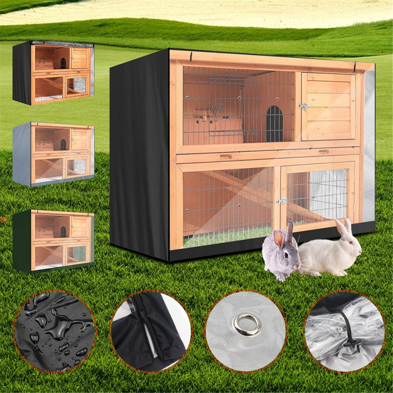 4FT Rabbit Hutch Cover Large Double Layer Pet Bunny Cage Etsy
