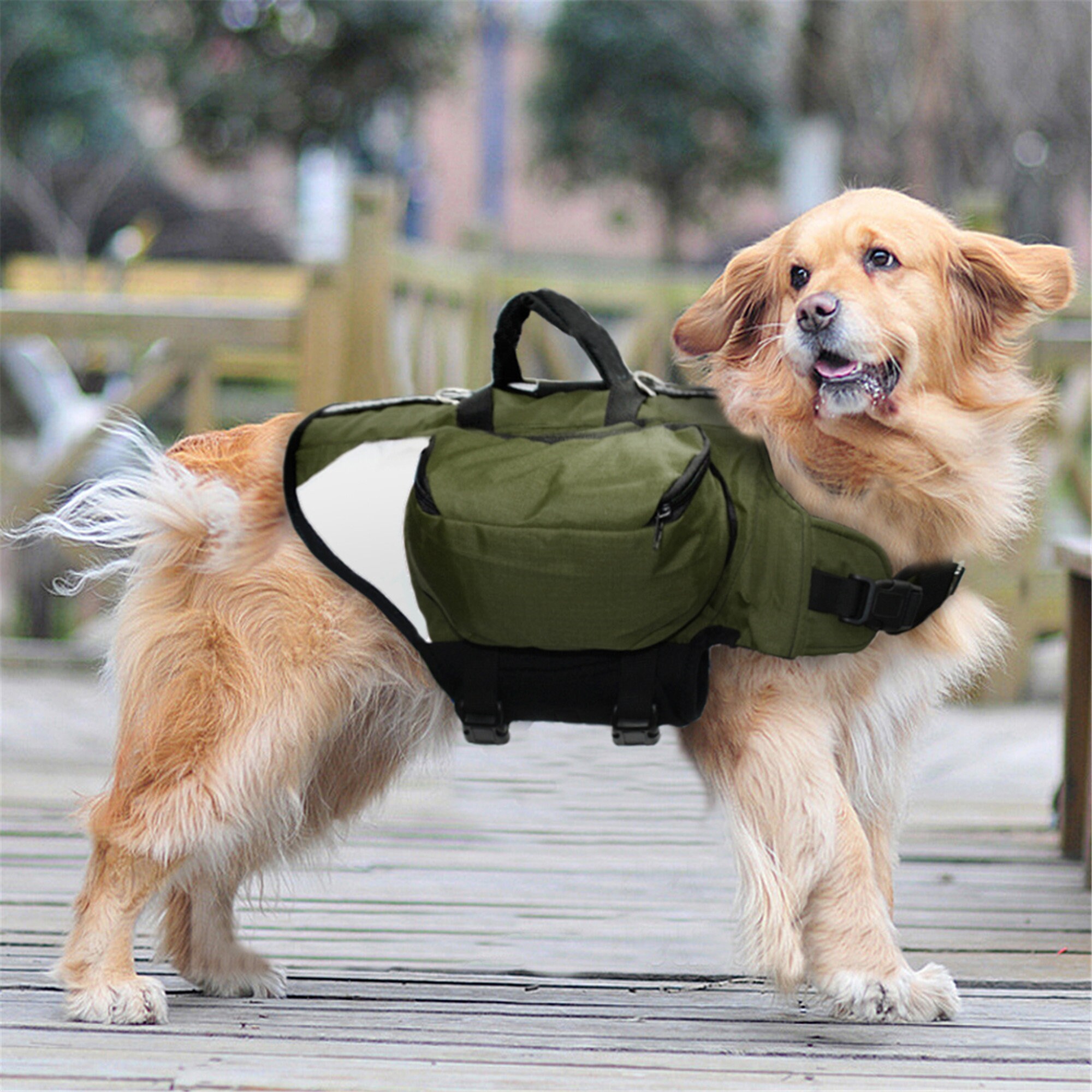 Outdoor Dog Backpack Harness Reflective Dogs Pack Hound Travel Etsy