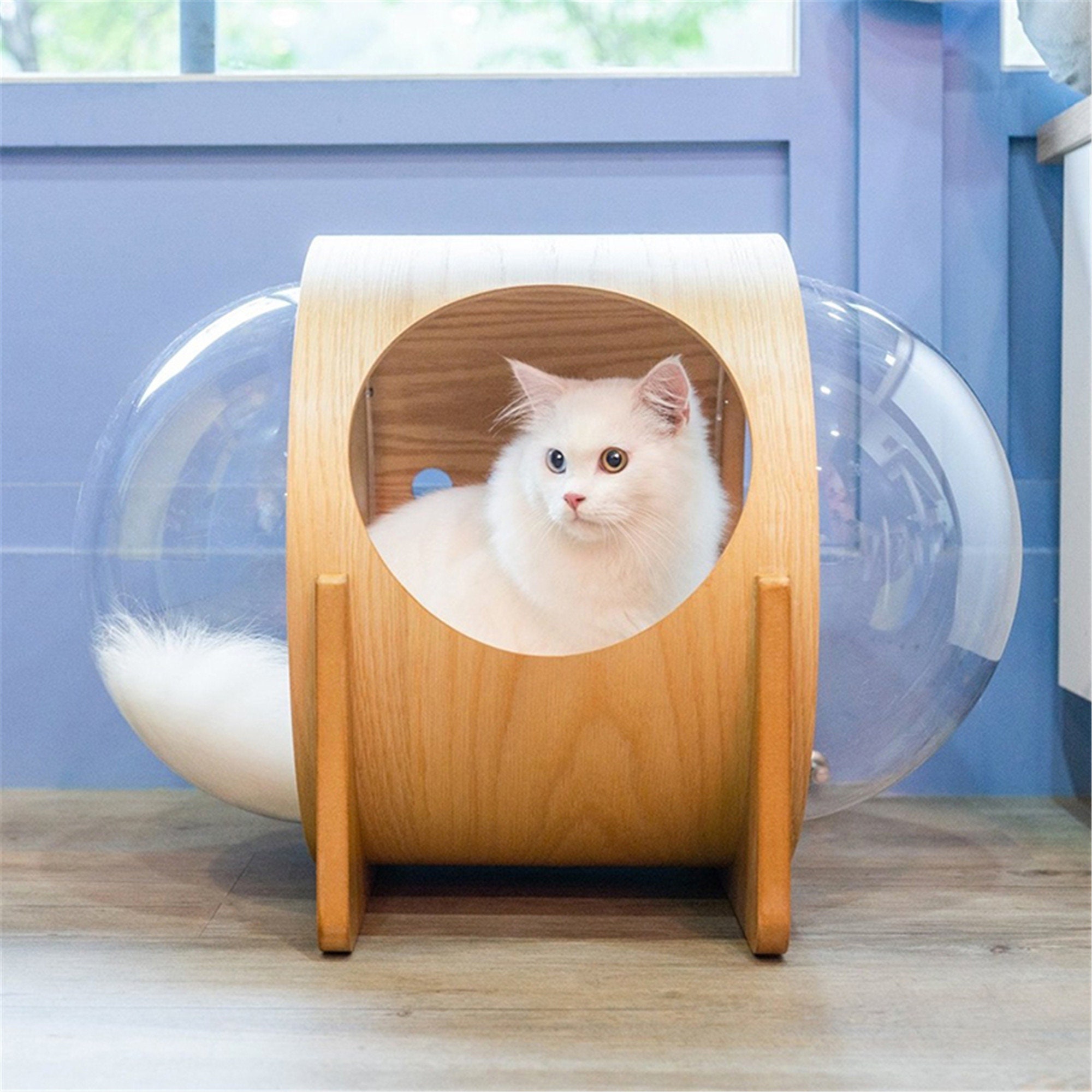 Floor Mounted Space Capsule Cat Bed Cat Tree Pet Furniture Etsy